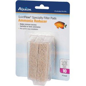 Aqueon QuietFlow 10 Ammonia Reducing Specialty Filter Pad, 4 count, bundle of 2