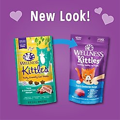 Wellness Kittles Natural Grain-Free Tuna & Cranberries Crunchy Cat Treats, 2-oz bag slide 2 of 6
