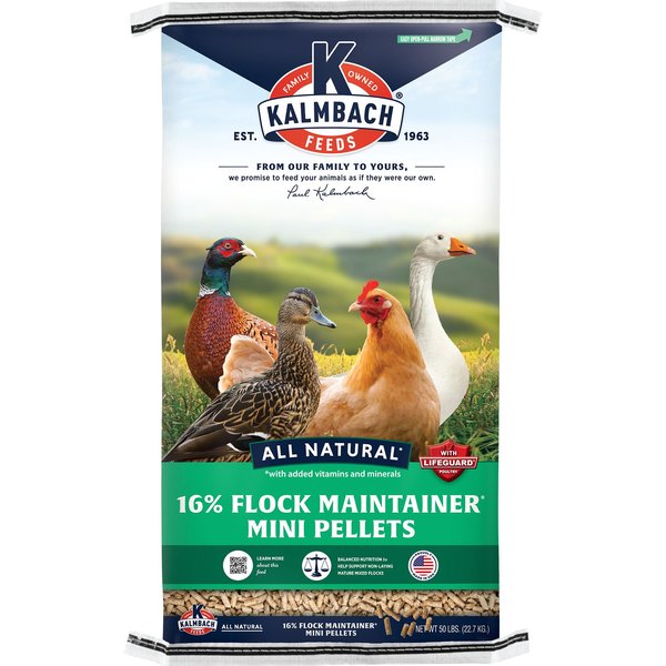 KALMBACH FEEDS All Natural 16% Protein Flock Maintainer Pellet Poultry ...