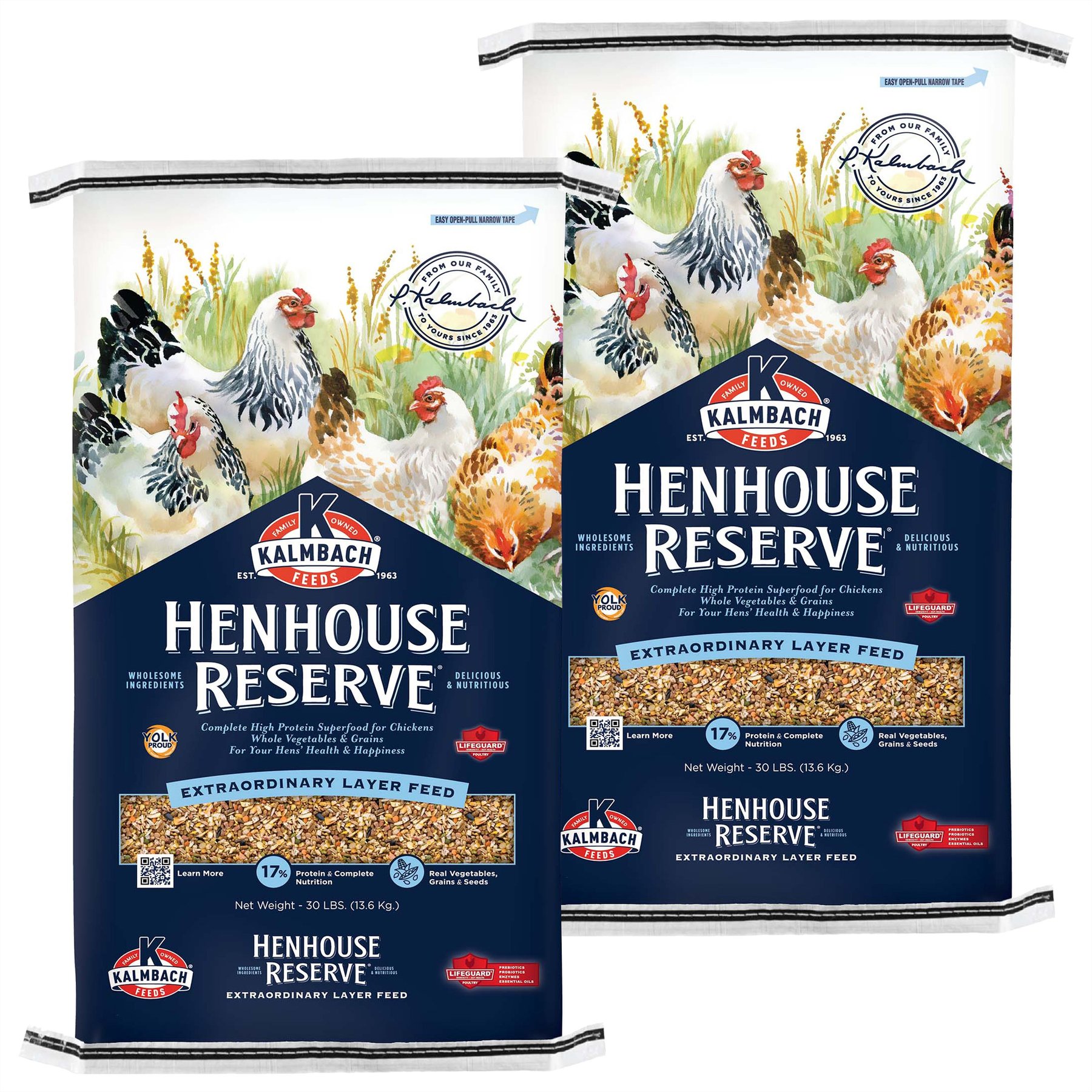 KALMBACH FEEDS All Natural Henhouse Reserve Premium Layer Chicken Feed 30 lb bag 2 count Chewy