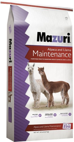 Mazuri Alpaca & Llama Maintenance Alpaca & Llama Food, 50-lb bag, bundle of 2 slide 1 of 9