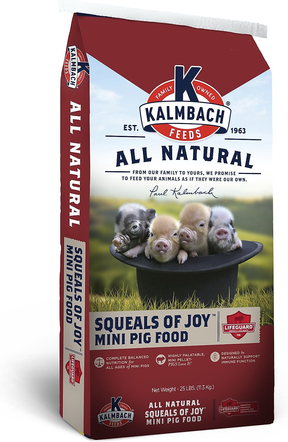 KALMBACH FEEDS Squeals of Joy Mini Pig Food, 50lb bag