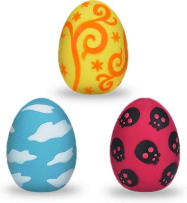 Show full view: SunGrow Soft Rubber Bouncy Egg Ball Dog Squeaky Chew Toys for Interactive Fetch Play, 3 count slide 2 of 7