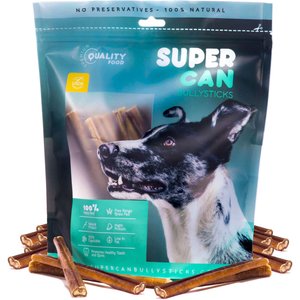SuperCan Bully Sticks Junior Thin Bully Sticks Dog Treats, 25 count