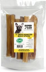 SuperCan Bully Sticks 6-in Mega Monster Bully Sticks Dog Treats, 5 count