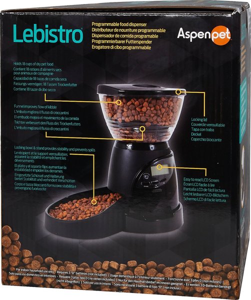 Aspen pet lebistro programmable food dispenser best sale