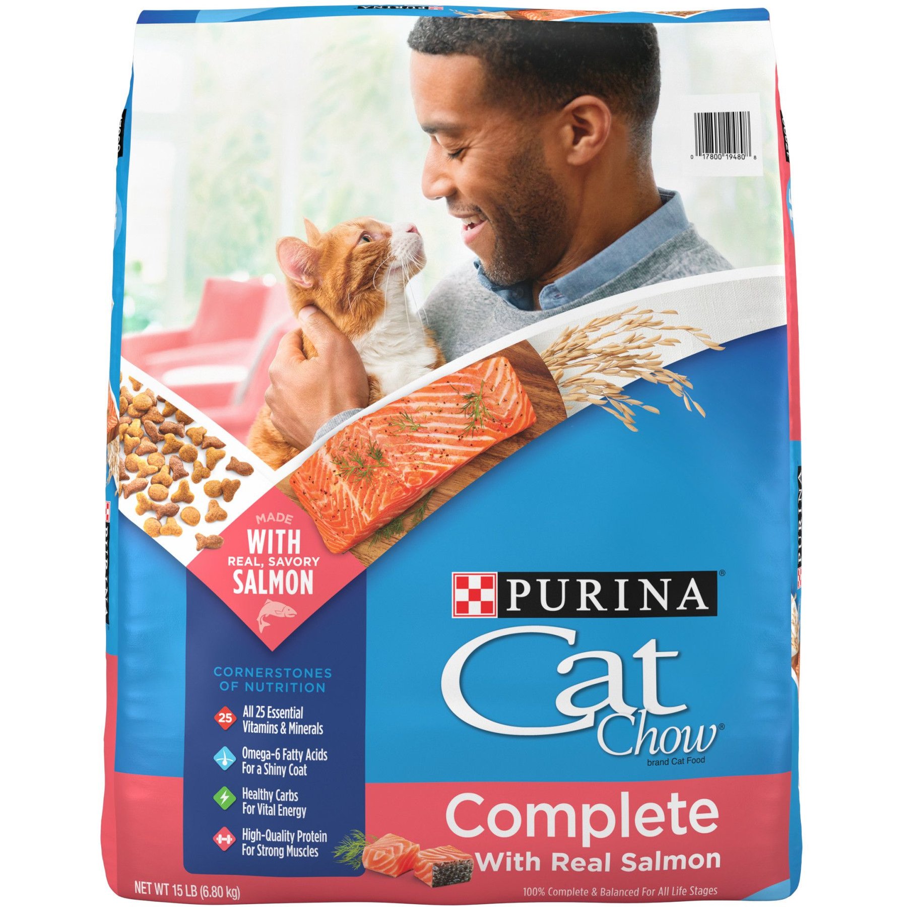 CAT CHOW Complete High Protein Salmon Dry Cat Food 15 lb bag