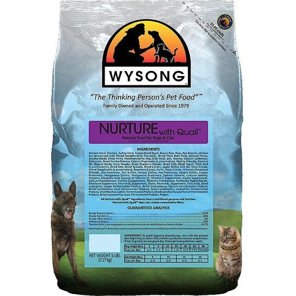 Out of Stock WYSONG Nurture with Quail Dry Dog & Cat Food, 5lb bag