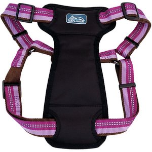 K9 Explorer Reflective Adjustable Padded Dog Harness, Orchid, Small, 5/8-in x 16-24-in