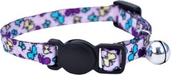Li'l Pals Adjustable Breakaway Kitten Collar, Purple Butterflies