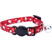 Li'l Pals Patterned Adjustable Dog Collar, Red & Grey Plaid