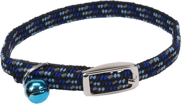Li'l Pals Elasticized Safety Kitten Collar with Reflective Threads, Blue slide 1 of 5