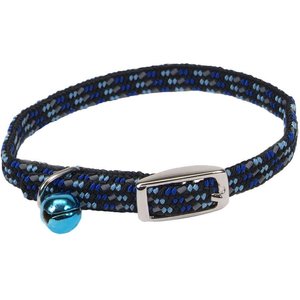 Li'l Pals Elasticized Safety Kitten Collar with Reflective Threads, Blue
