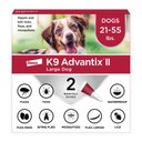 K9 Advantix II Flea & Tick Spot Treatment for Dogs, 21-55 lbs, 2 Doses (2-mos. supply)
