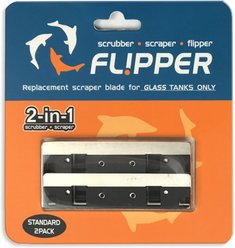 Flipper Standard Stainless Steel Replacement Blades Algae Scraper, 2 count