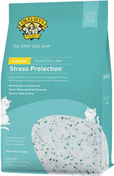 Dr. Elsey's Stress Protection Unscented Non-Clumping Crystal Cat Litter, 7.5-lb bag slide 1 of 8