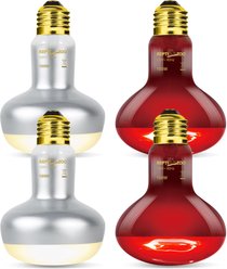REPTI ZOO Basking Spot Lamp & Nocturnal Infrared Heat Lamp-100W Reptile Bulb, Multicolor, 4 count slide 1 of 7