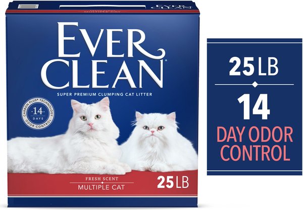 Ever Clean Multi-Cat Fresh Scented Clumping Clay Cat Litter, 25-lb box slide 1 of 9