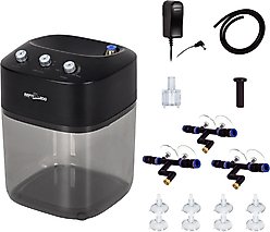 REPTI ZOO 2.2L Solo Adjustable Starter Mister with 3 PCS Nozzles Reptile Waterer, Black
