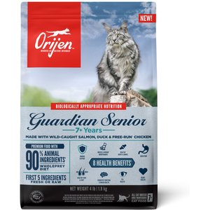 ORIJEN Guardian Senior 7+ Grain-Free Dry Cat Food, 4-lb bag