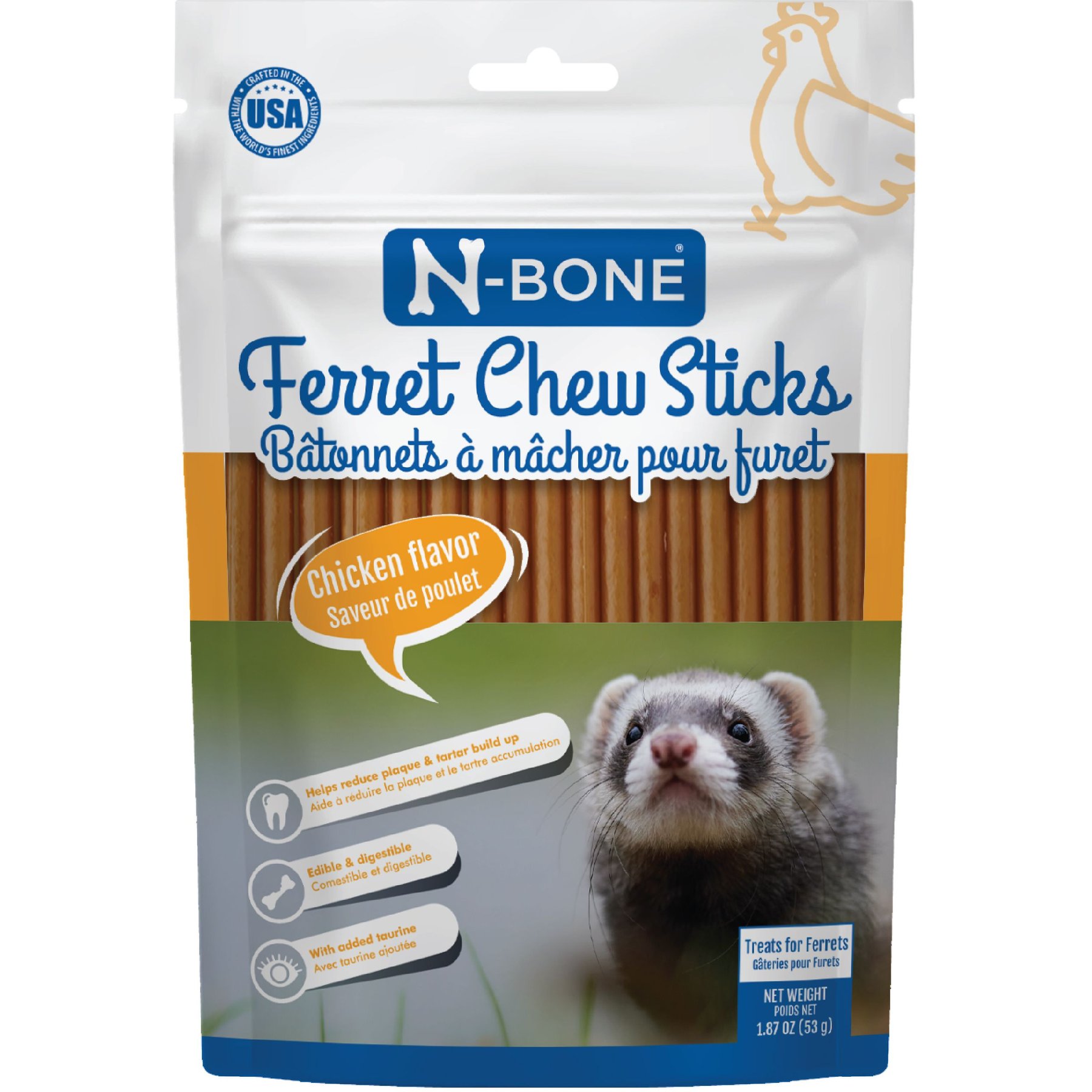 N-Bone Chicken Flavor Chew Stick Ferret Treats