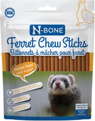 N-Bone Chicken Flavor Chew Sticks Ferret Treat, 3.74-oz bag
