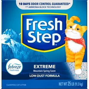 Fresh Step Extreme Odor Control Febreze Scented Clumping Clay Cat Litter, 25-lb