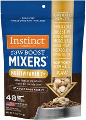 Instinct Boost Mixers Multivitamin Grain-Free Freeze-Dried Raw Adult 7+ Dog Food Topper, 12.5-oz bag