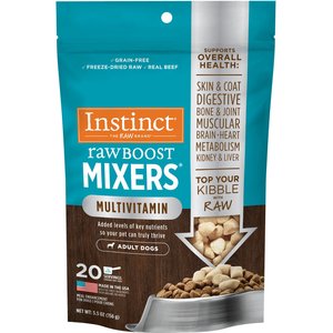 Instinct Boost Mixers Multivitamin Grain-Free Freeze-Dried Raw Adult Dog Food Topper, 5.5-oz bag