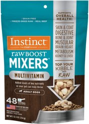 Instinct Boost Mixers Multivitamin Grain-Free Freeze-Dried Raw Adult Dog Food Topper, 12.5-oz bag