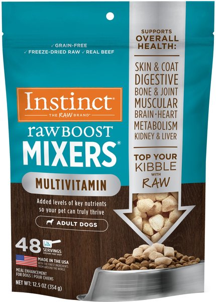 Instinct Boost Mixers Multivitamin Grain-Free Freeze-Dried Raw Adult Dog Food Topper, 12.5-oz bag slide 1 of 9
