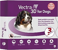 Vectra 3D Flea & Tick Control for Dogs over 95lbs, 3 count