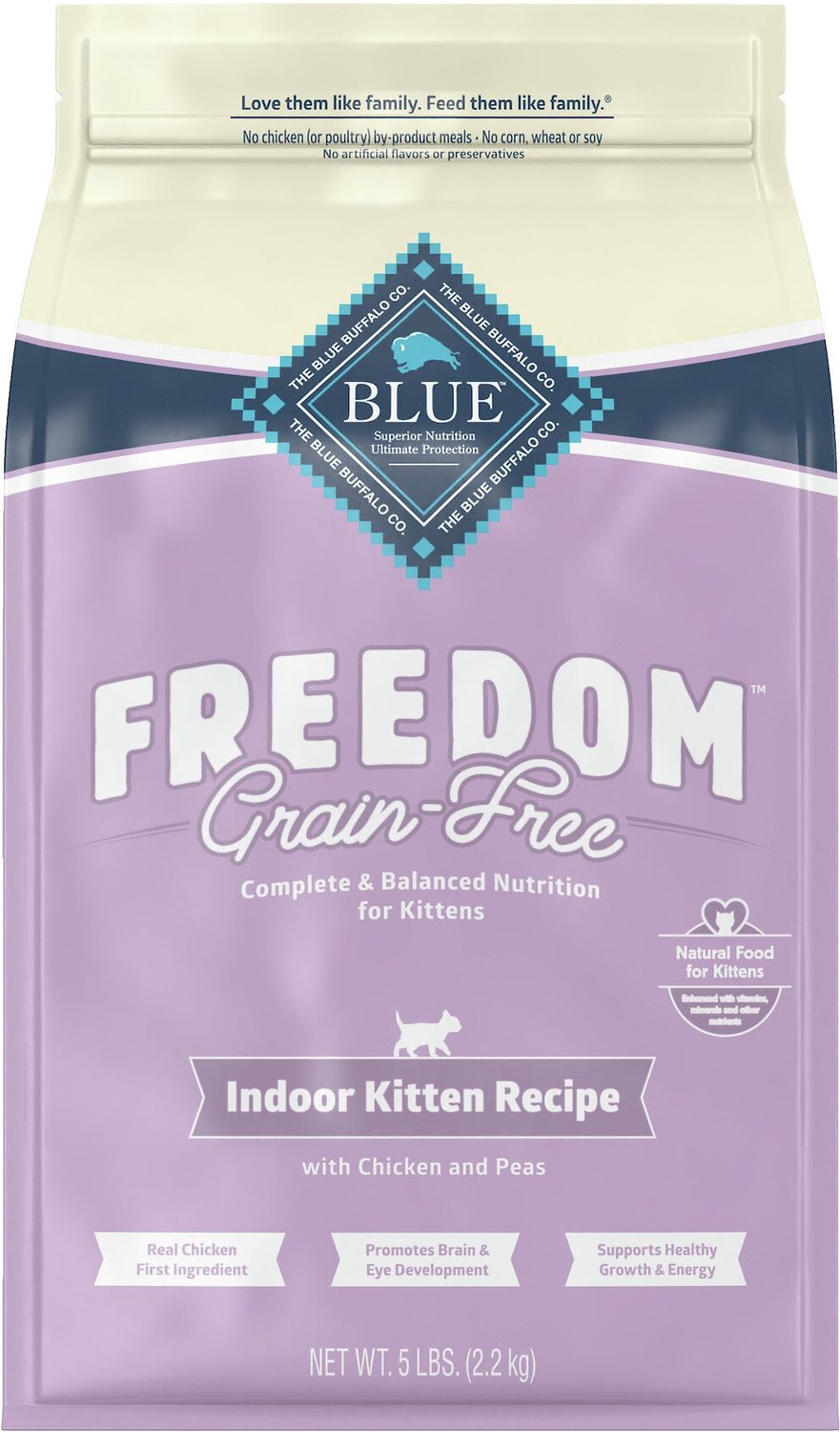 Blue Buffalo Freedom Indoor Kitten Chicken Recipe Grain-Free Dry Cat Food