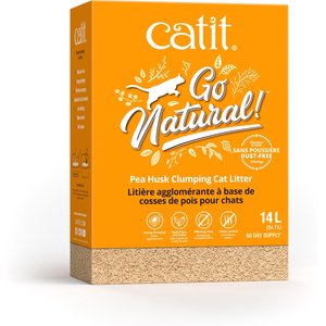 Catit Go Natural Pea Husk Clumping Cat Litter, Natural, 14.8-lb bag