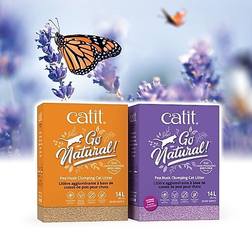 Catit Go Natural Pea Husk Clumping Cat Litter, Lavender, 14.8-lb bag