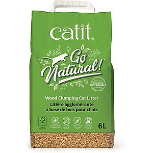 Catit Go Natural Wood Clumping Cat Litter, 6.4-lb bag