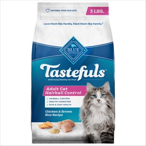 Blue Buffalo Tastefuls Hairball Control Natural Chicken & Brown Rice Recipe Adult Dry Cat Food, 3-lb bag