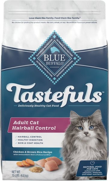 Blue Buffalo Indoor Hairball Control Chicken & Brown Rice Recipe Adult Dry Cat Food, 15-lb bag slide 1 of 11