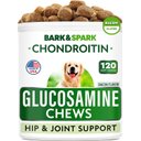 Bark&Spark Glucosamine Hip & Joint Care Dog Treats Supplement, MSM, 120 count