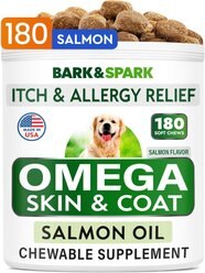 Bark&Spark Omega 3 Skin & Coat Dog Supplement, 180 count