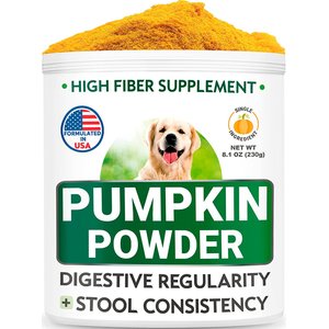 Bark&Spark Pumpkin Powdered Fiber & Stool Softener Cat & Dog Supplement, 8.1-oz bag