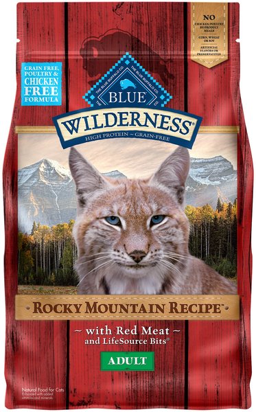 Blue Buffalo Wilderness Rocky Mountain Recipe with Red Meat Adult Grain-Free Dry Cat Food, 4-lb bag slide 1 of 9