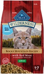 Blue Buffalo Wilderness Rocky Mountain Recipe with Red Meat Adult Grain-Free Dry Cat Food, 10-lb bag