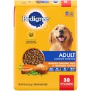 Pedigree Complete Nutrition Roasted Chicken, Rice & Vegetable Flavor Dog Kibble Adult Dry Dog Food, 30-lb bag, bundle of 2