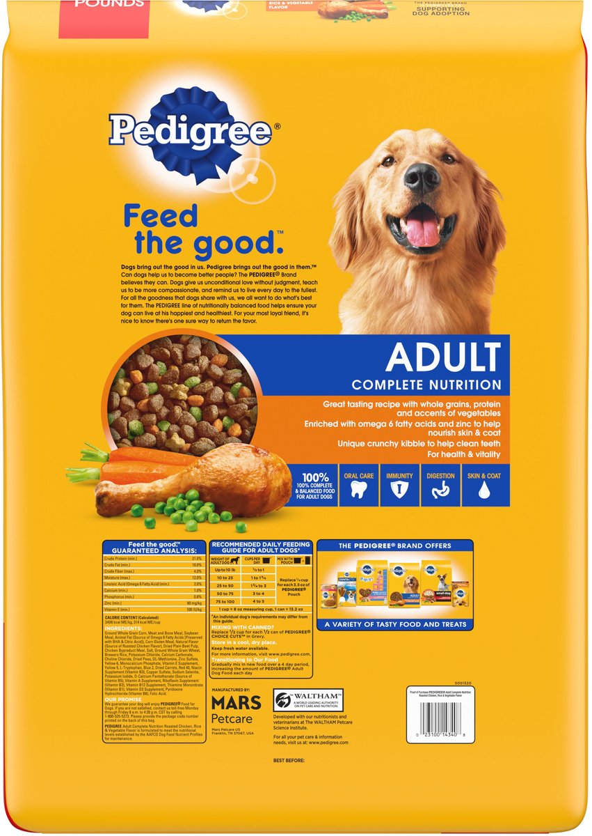 Pedigree complete hotsell dry dog food