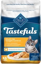 Blue Buffalo Tastefuls Weight Control Natural Chicken Adult Dry Cat Food, 15-lb bag