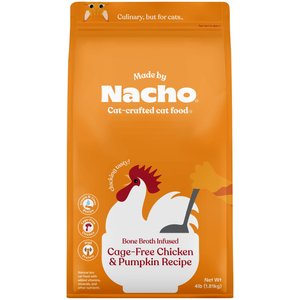 Made by Nacho Bone Broth Infused Cage-Free Chicken & Pumpkin Recipe Dry Cat Food, 4-lb bag