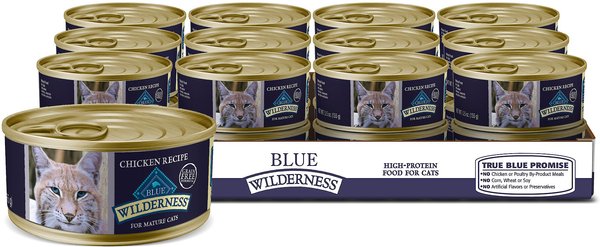 BLUE BUFFALO Wilderness Mature Chicken Recipe Grain Free Canned