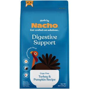 Made by Nacho Digestive Support Cage-Free Turkey & Pumpkin Recipe Dry Cat Food, 4-lb bag