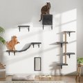 Coziwow Wall Mounted Shelves Set Cat Tree, Gray, 5-Pack